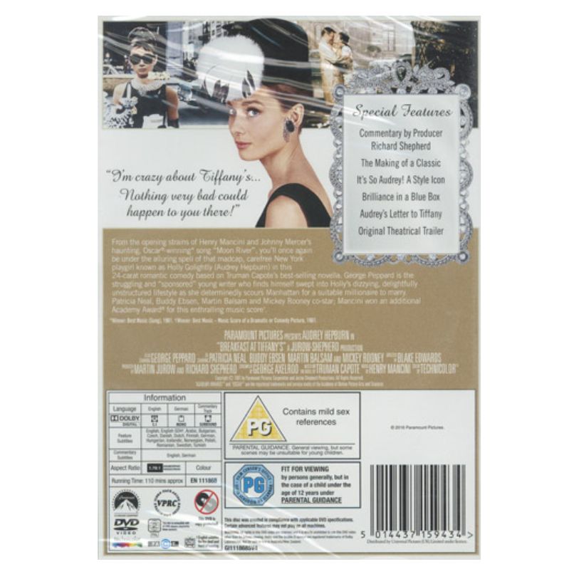 DVD BREAKFAST AT TIFFANY'S