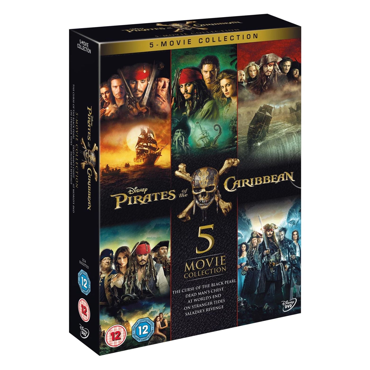 DVD DISNEY PIRATES OF THE CARIBBEAN 5 MOVIE COLLECTION