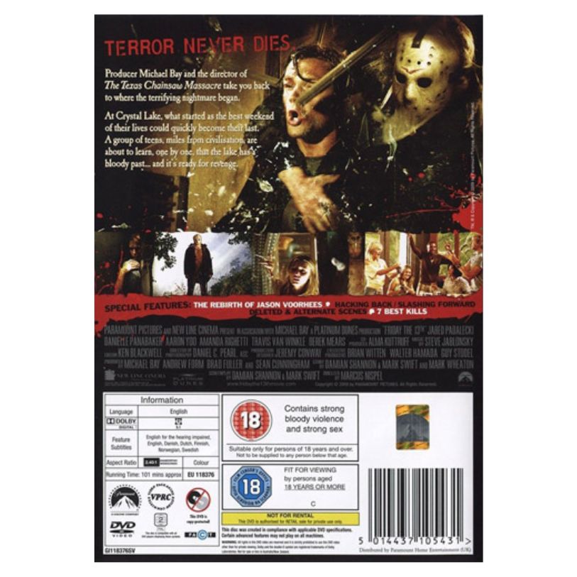 DVD FRIDAY THE 13TH EXTENDED CUT