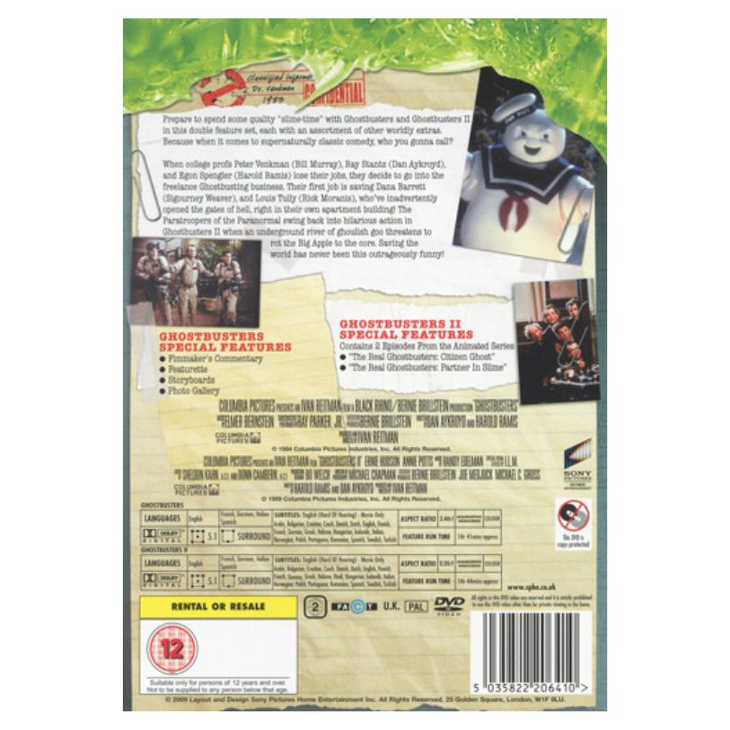 DVD GHOSTBUSTERS 1&2