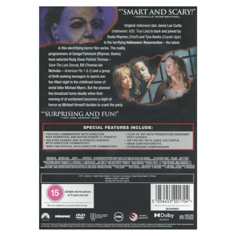 DVD HALLOWEEN RESURRECTION