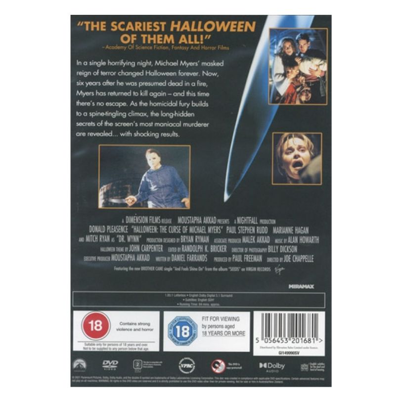 DVD HALLOWEEN THE CURSE OF MICHAEL MYERS