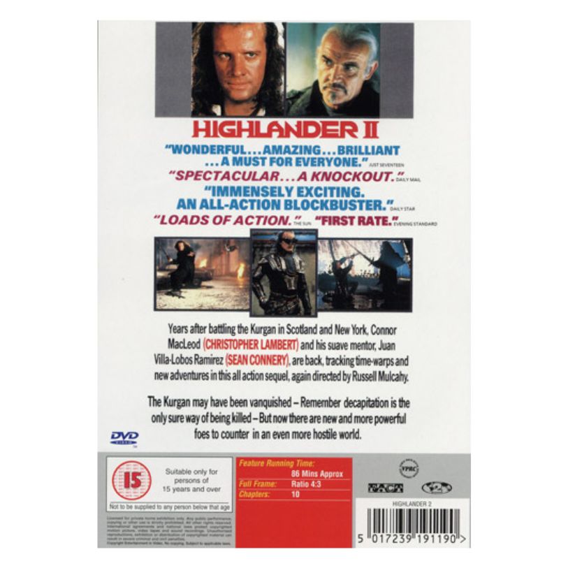 DVD HIGHLANDER 2
