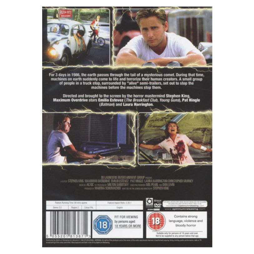 DVD MAXIMUM OVERDRIVE