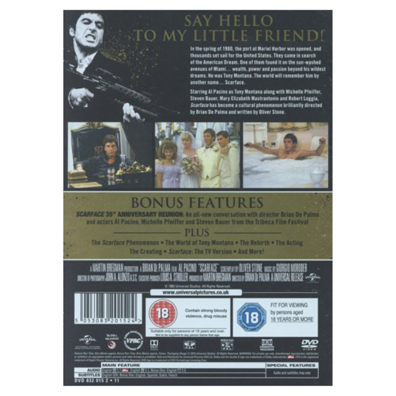 DVD SCARFACE 1983 35TH ANNIVERSARY 2019