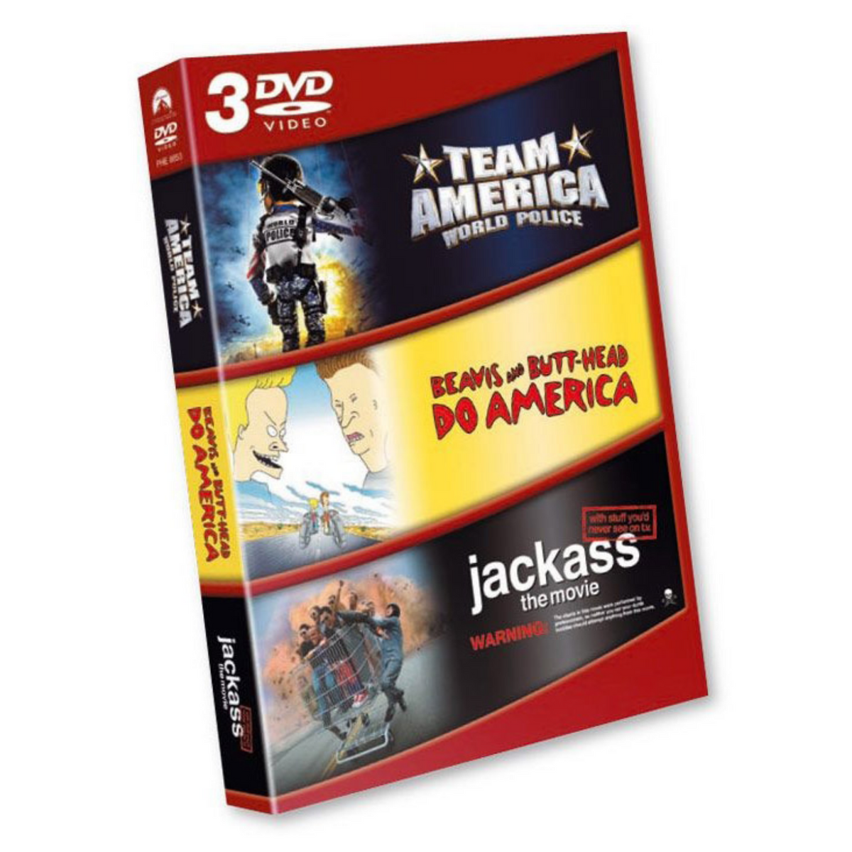 DVD TEAM AMERICA/BEAVIS AND BUTTHEAD DO AMERICA/JACKASS THE MOVIE