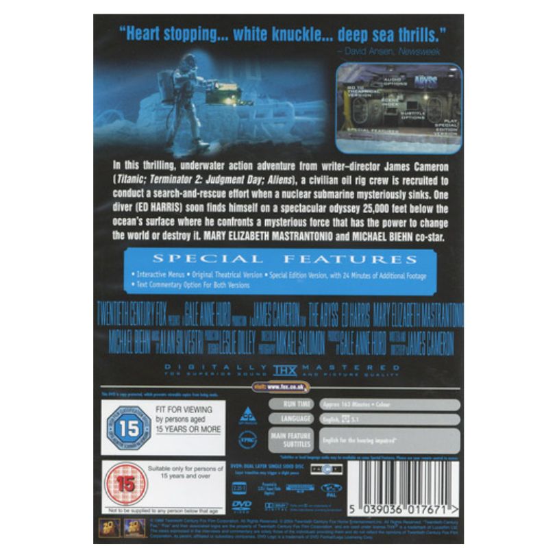 DVD THE ABYSS SPECIAL EDITION