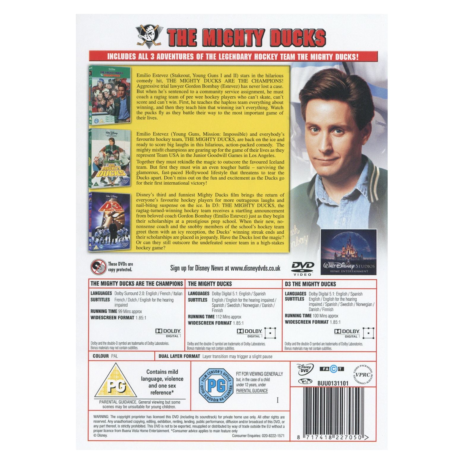 DVD THE MIGHTY DUCKS TRIPACK