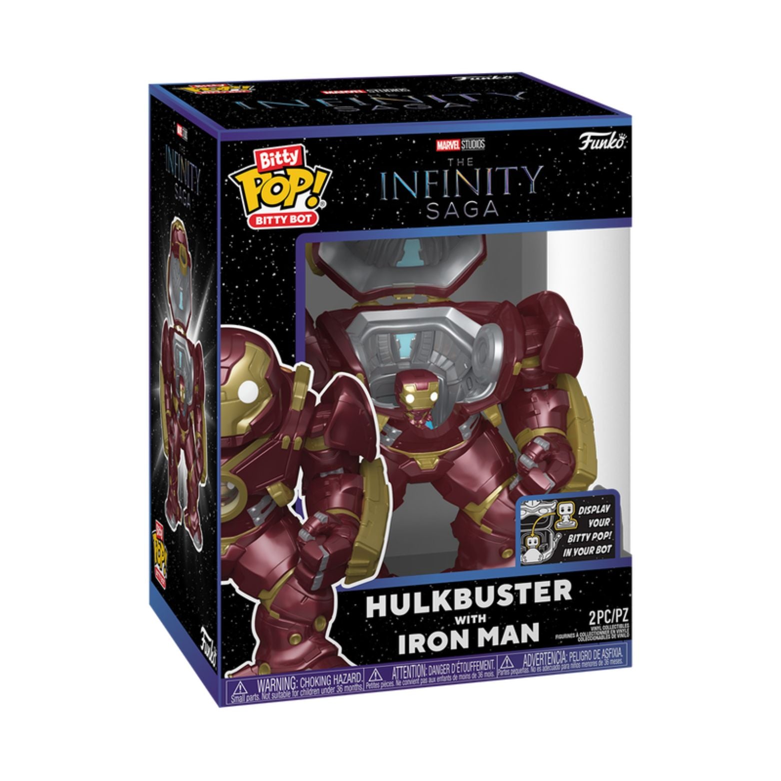 FUNKO BITTY POP! BITTY BOT MARVEL STUDIOS THE INFINITY SAGA HULKBUSTER WITH IRON MAN 2pc