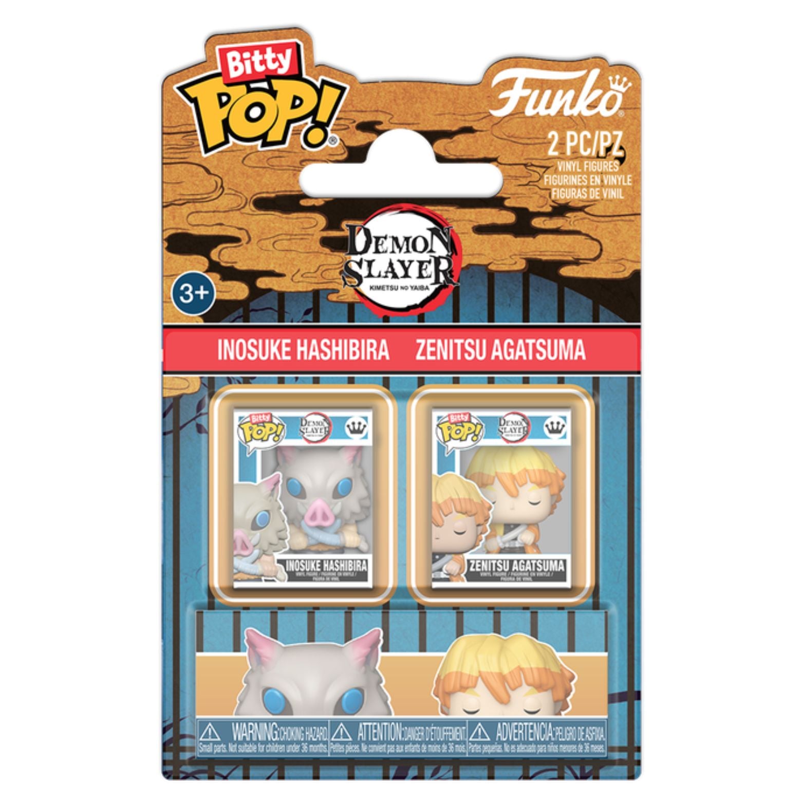 FUNKO BITTY POP! DEMON SLAYER INOSUKE HASHIBIRA & ZENITSU AGATSUMA 2-PACK 2,5cm