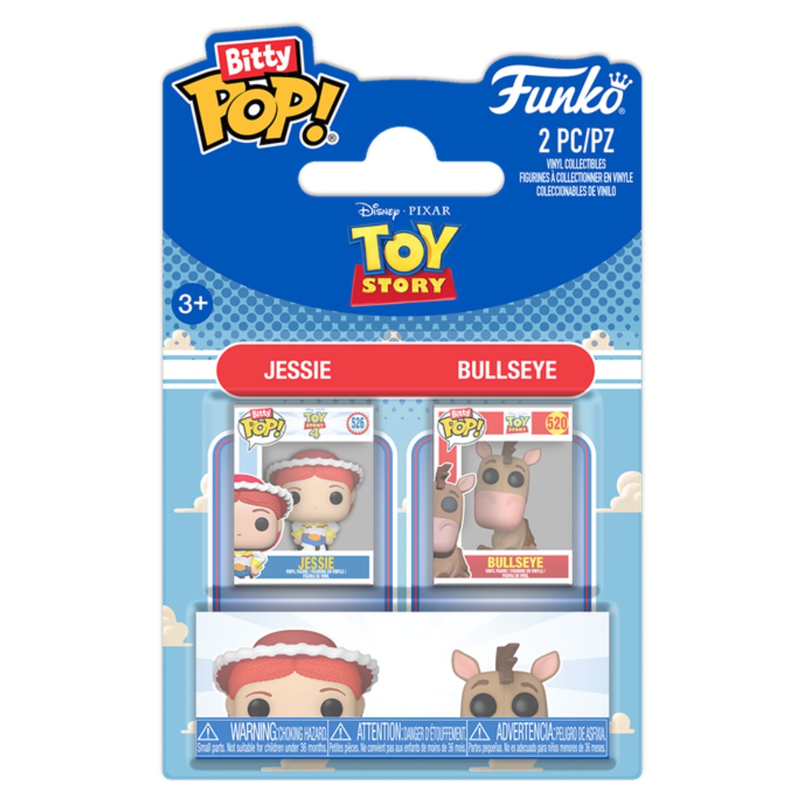 FUNKO BITTY POP! DISENY PIXAR TOY STORY JESSIE & BULLSEYE 2-PACK 2,5cm