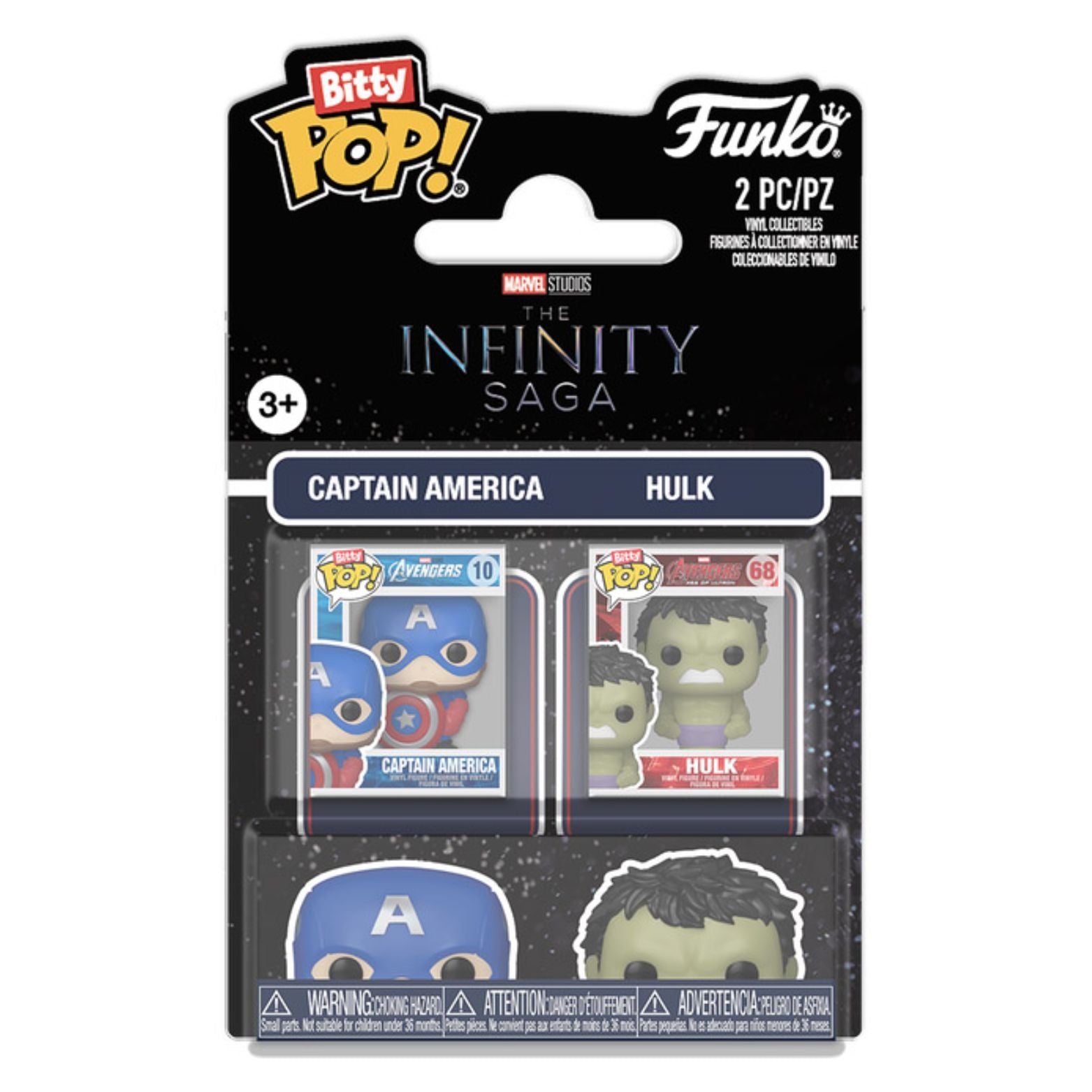 FUNKO BITTY POP! DISNEY MARVEL THE INFINITY SAGA CA AND HULK 2-PACK 2,5cm