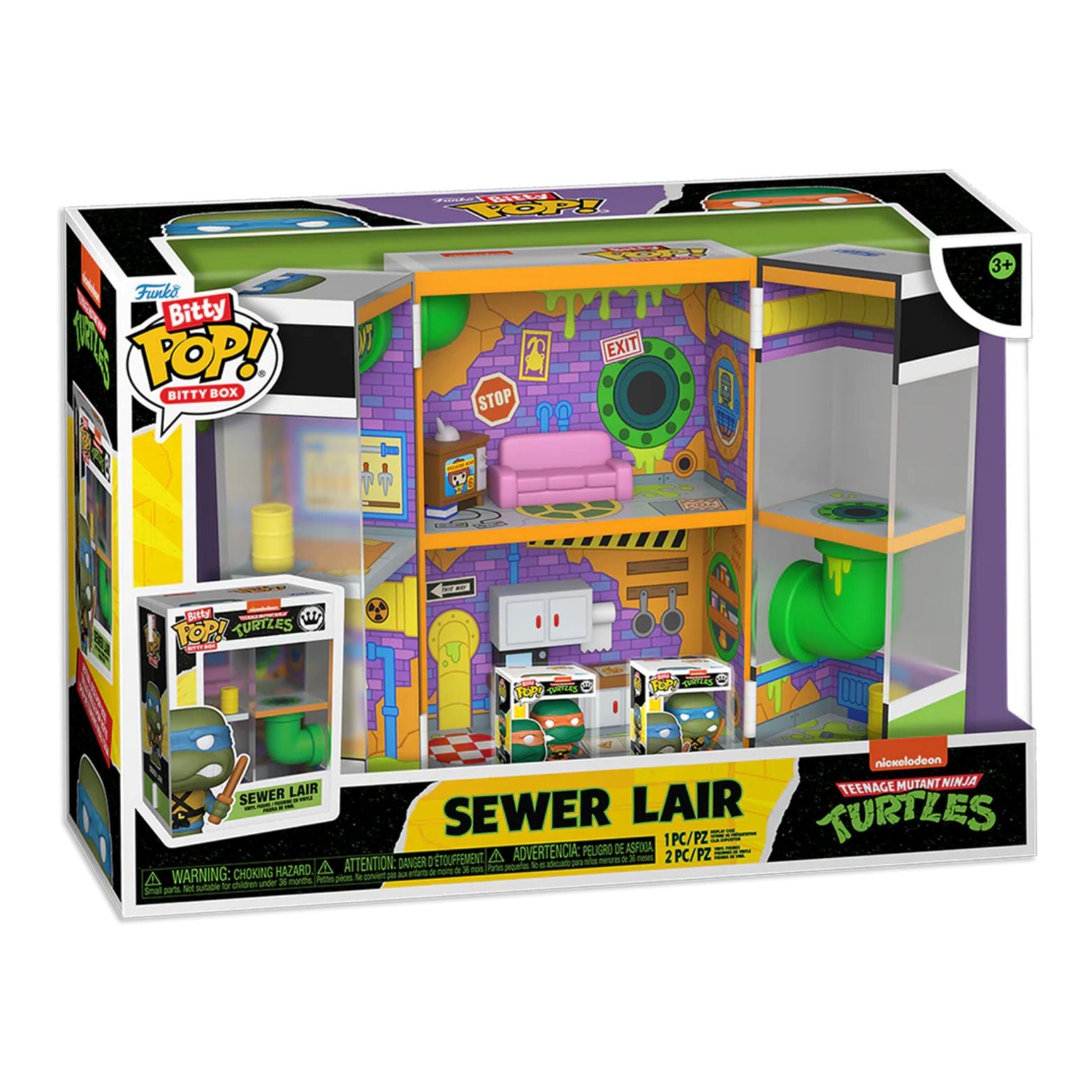 FUNKO BITTY POP! DISPLAY TEENAGE MUTANT NINJA TURTLES SEWER LAIR