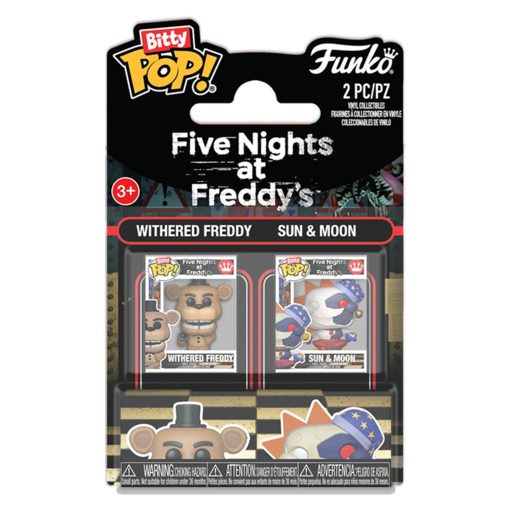 FUNKO BITTY POP! FIVE NIGHTS AT FREDDY'S WITHERED FREDDY & SUN & MOON 2-PACK 2,5cm