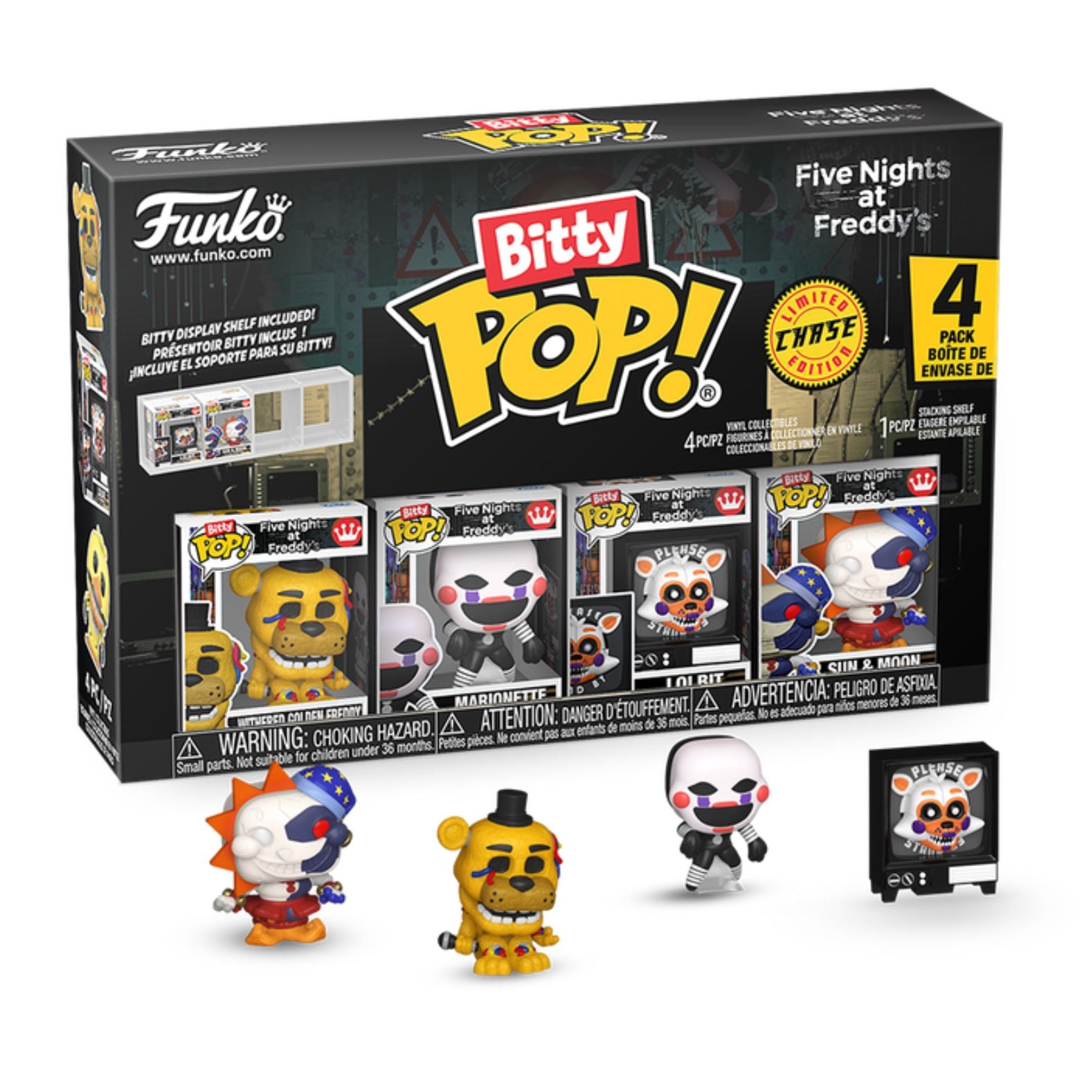 FUNKO BITTY POP! FIVE NIGHTS AT FREDDY'S WITHERED GOLDEN FREDDY 4-PACK 2,5cm