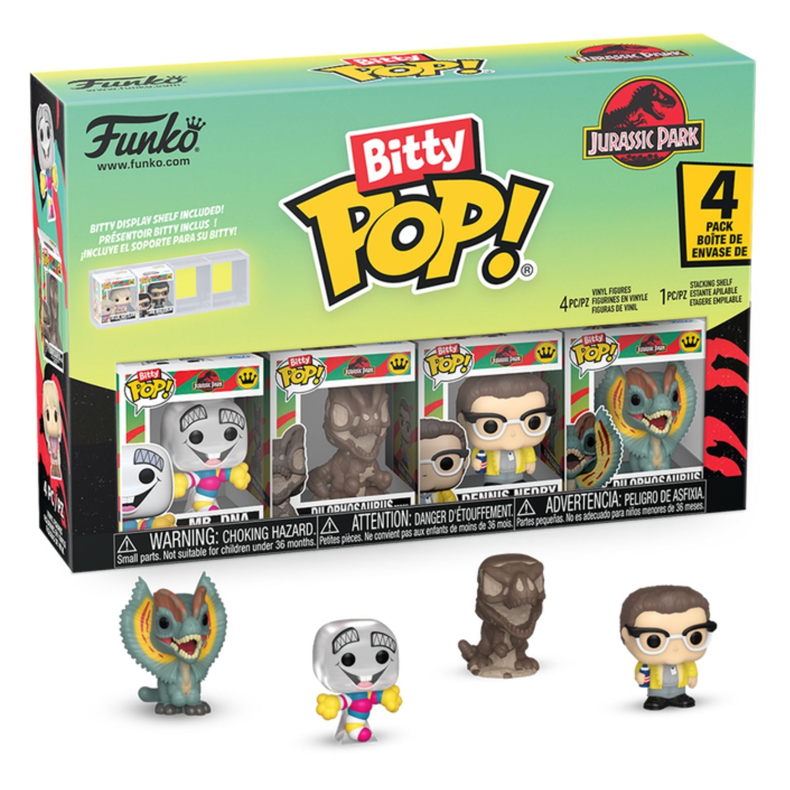 FUNKO BITTY POP! JURASSIC PARK MR. DNA 4-PACK 2,5cm