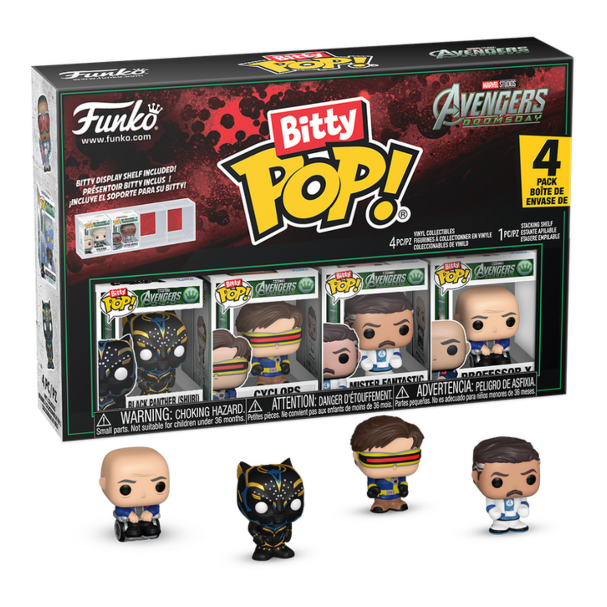 FUNKO BITTY POP! MARVEL AVENGERS: DOOMSDAY BLACK PANTHER 4-PACK 2,5cm