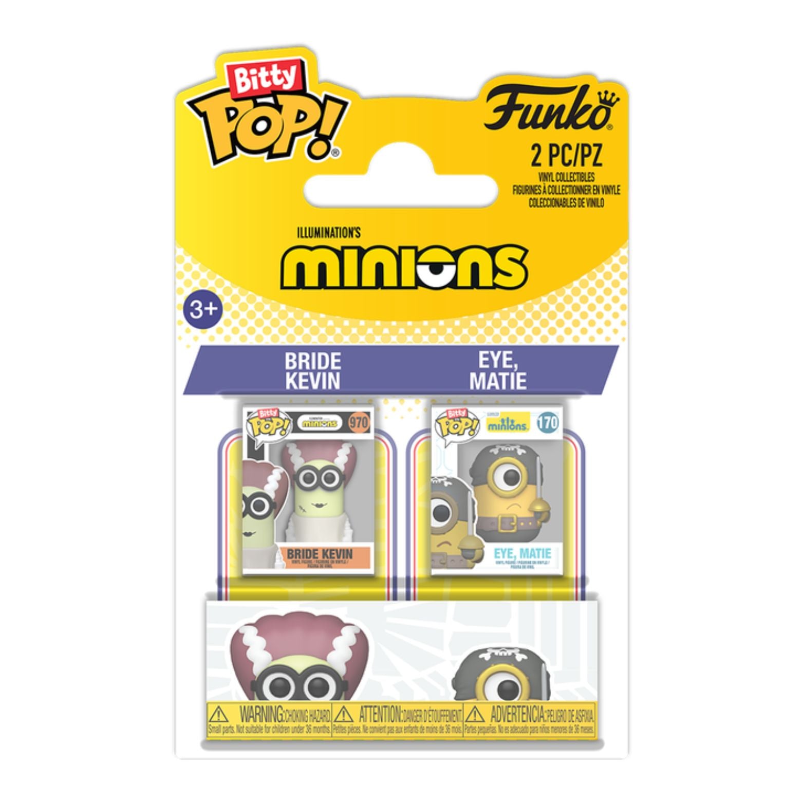 FUNKO BITTY POP! MINIONS BRIDE KEVIN EYE MATIE 2-PACK 2,5cm
