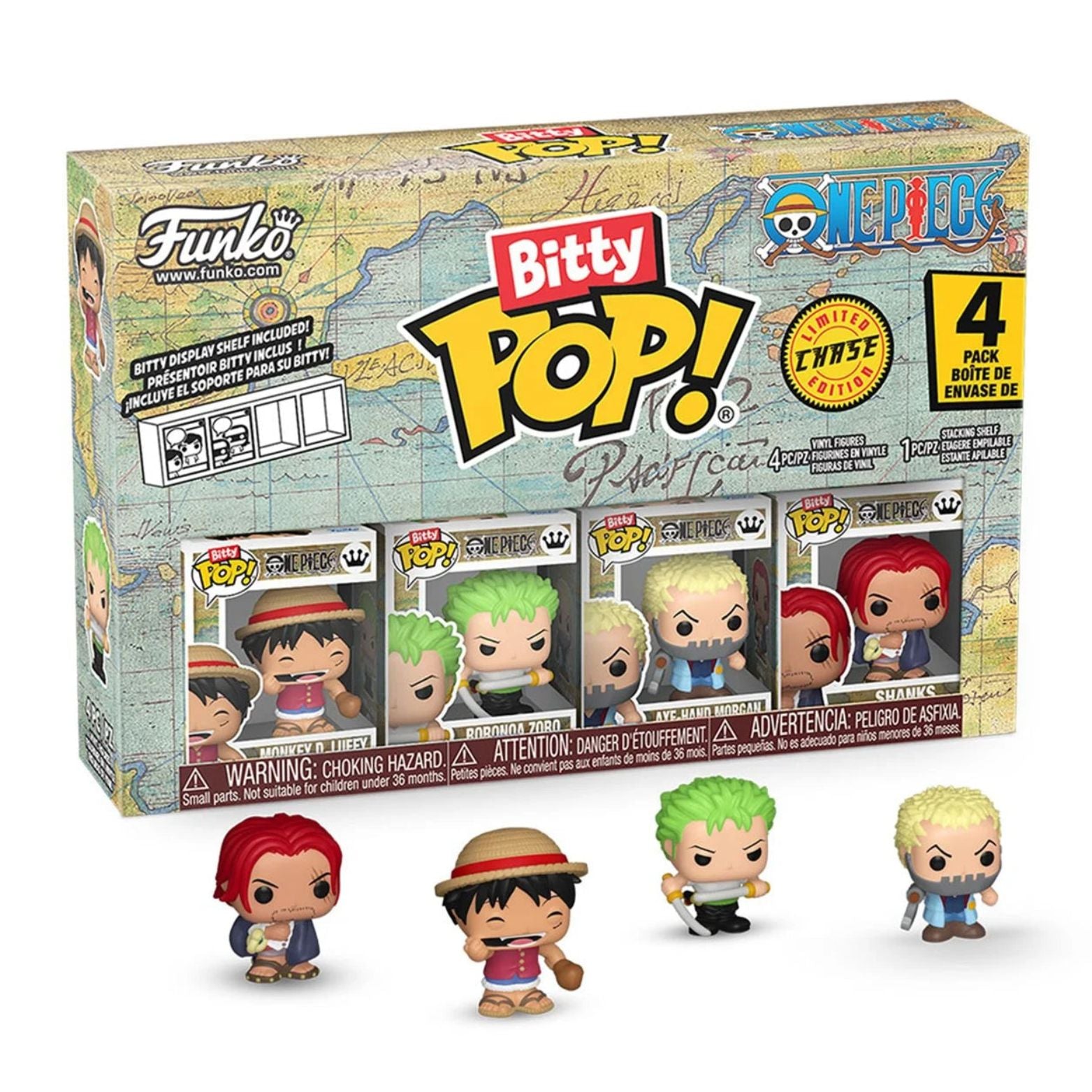 FUNKO BITTY POP! ONE PIECE MONKEY D. LUFFY 4-PACK 2,5cm