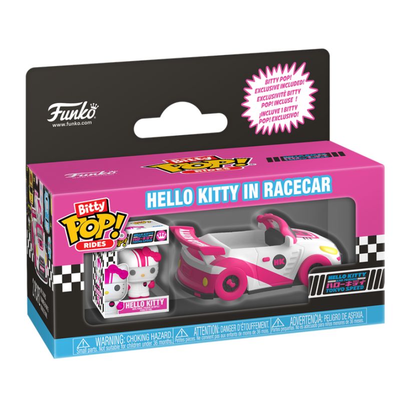 Funko Bitty Pop! Rides: Hello Kitty and Friends Tokyo Speed - Hello Kitty in Racecar Vinyl Figures