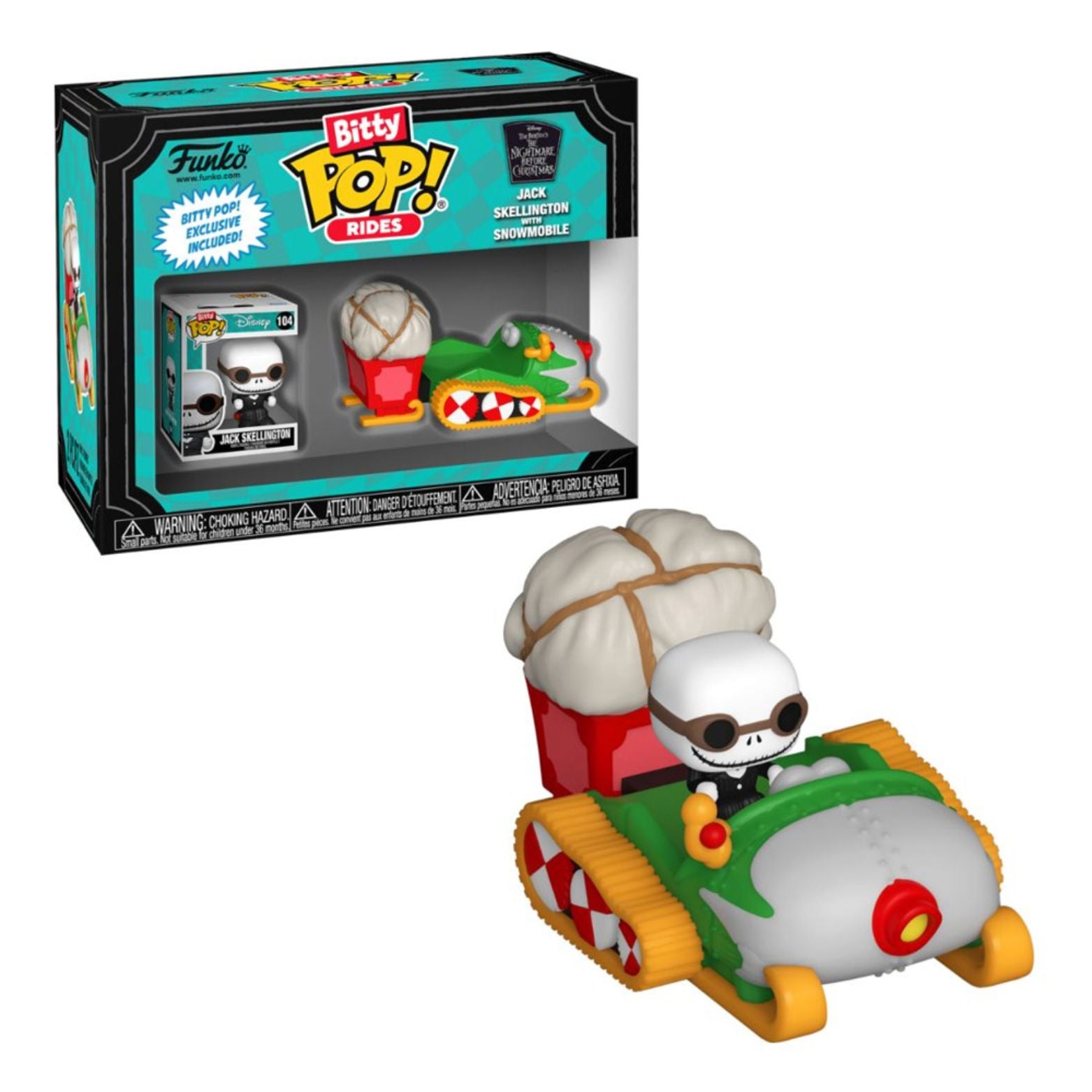 FUNKO BITTY POP! RIDES JACK SKELLINGTON WITH SNOWMOBILE 2,5cm