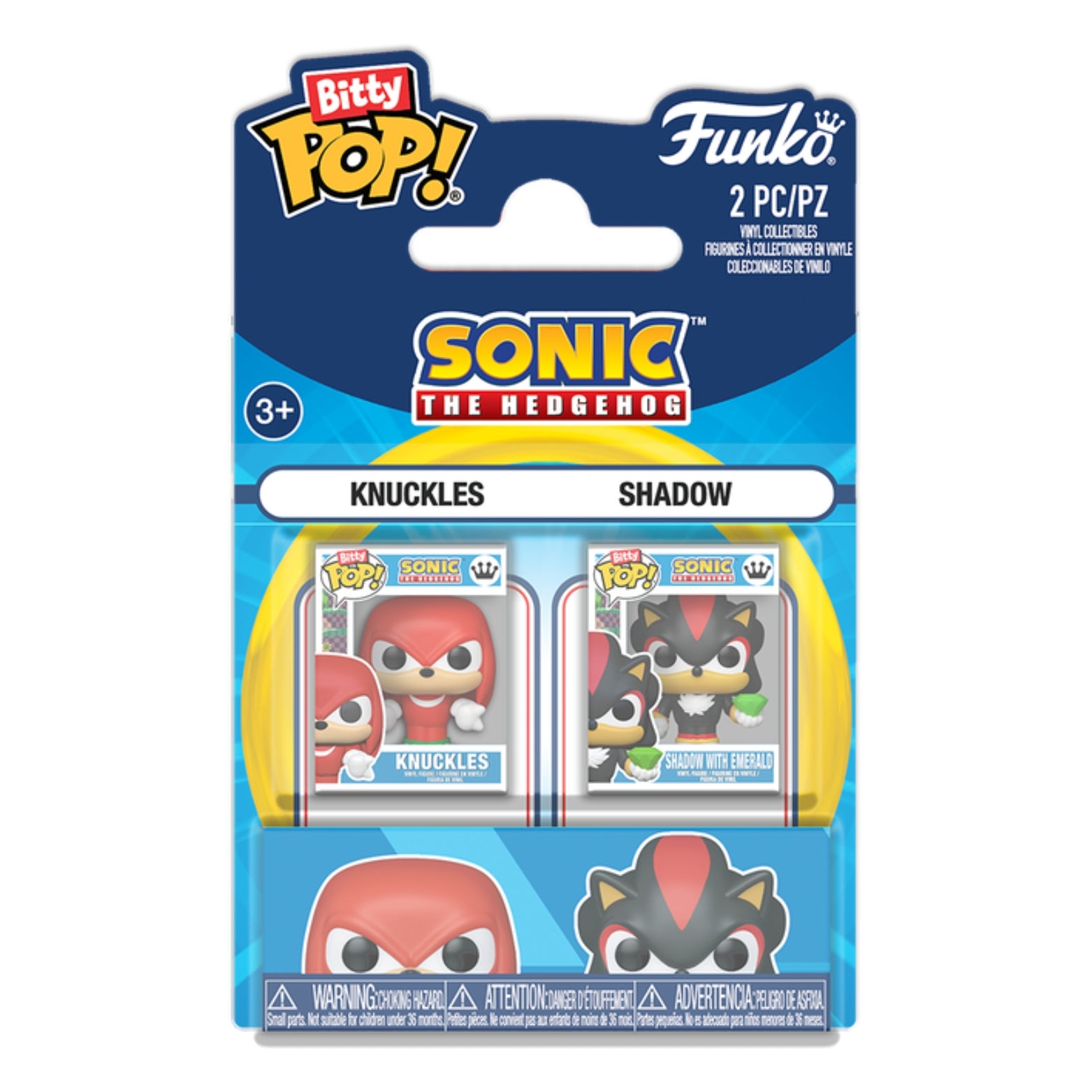 FUNKO BITTY POP! SONIC THE HEDGEHOG KNUCKLES & SHADOW WITH EMERALD 2-PACK 2,5cm