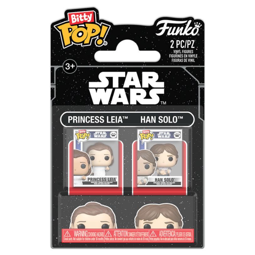 FUNKO BITTY POP! STAR WARS PRINCESS LEIA & HAN SOLO 2-PACK 2,5cm