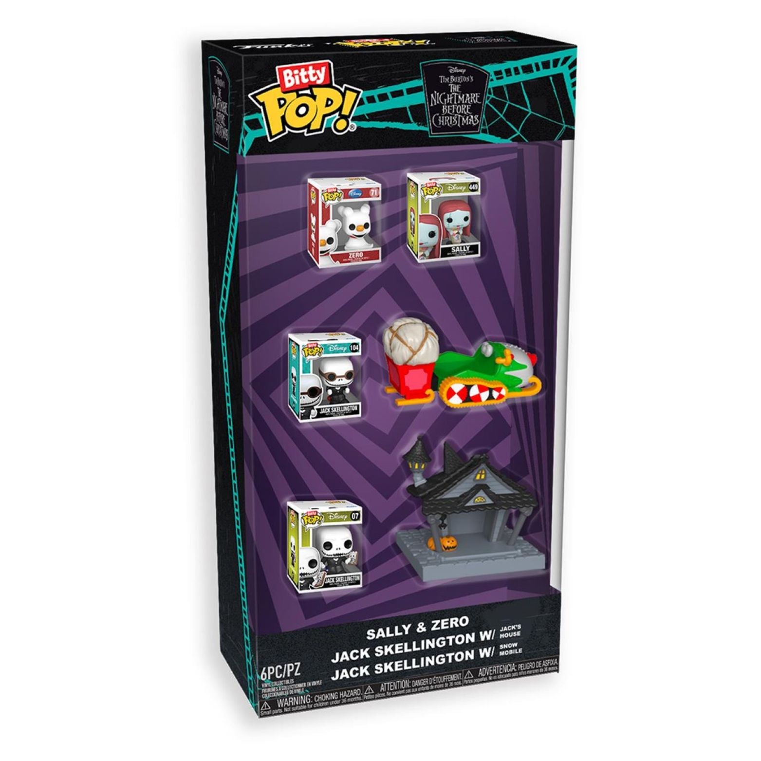 FUNKO BITTY POP! THE NIGHTMARE BEFORE CHRISTMAS SALLY & ZERO 6-PACK