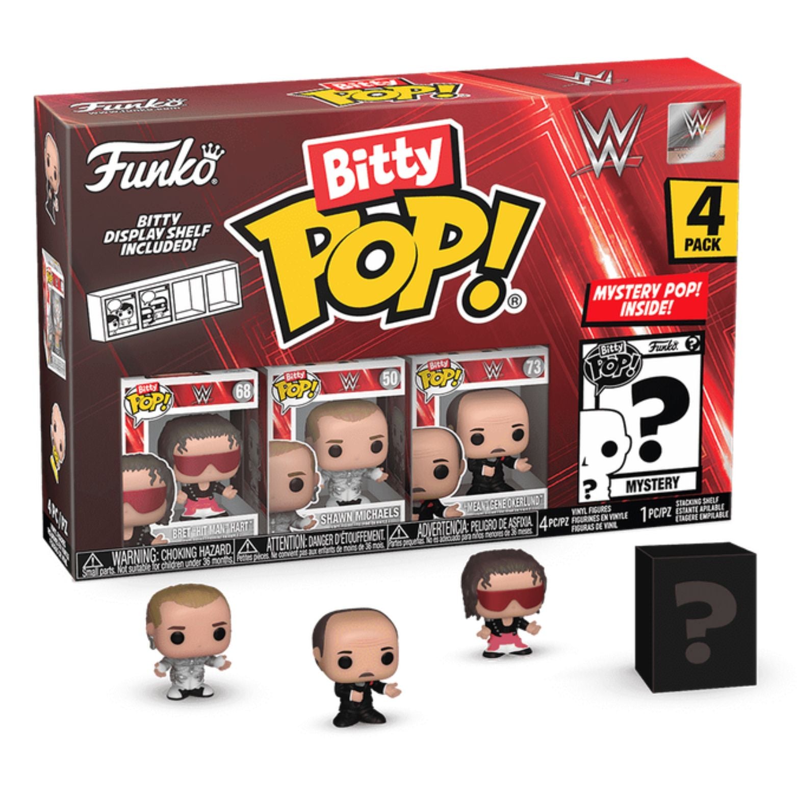 FUNKO BITTY POP! WWE BRET HIT MAN HART 4-PACK 2,5cm
