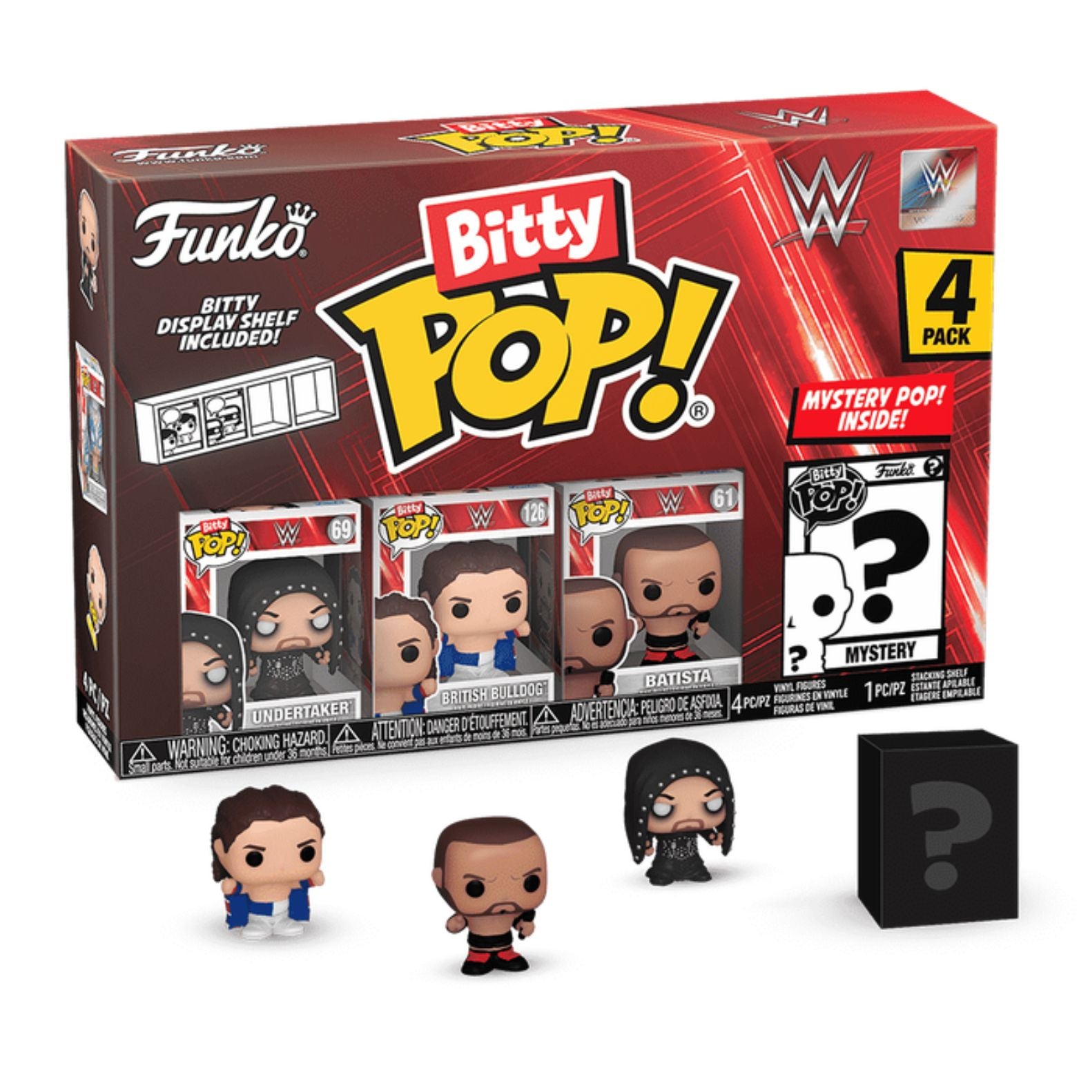FUNKO BITTY POP! WWE UNDERTAKER 4-PACK 2,5cm