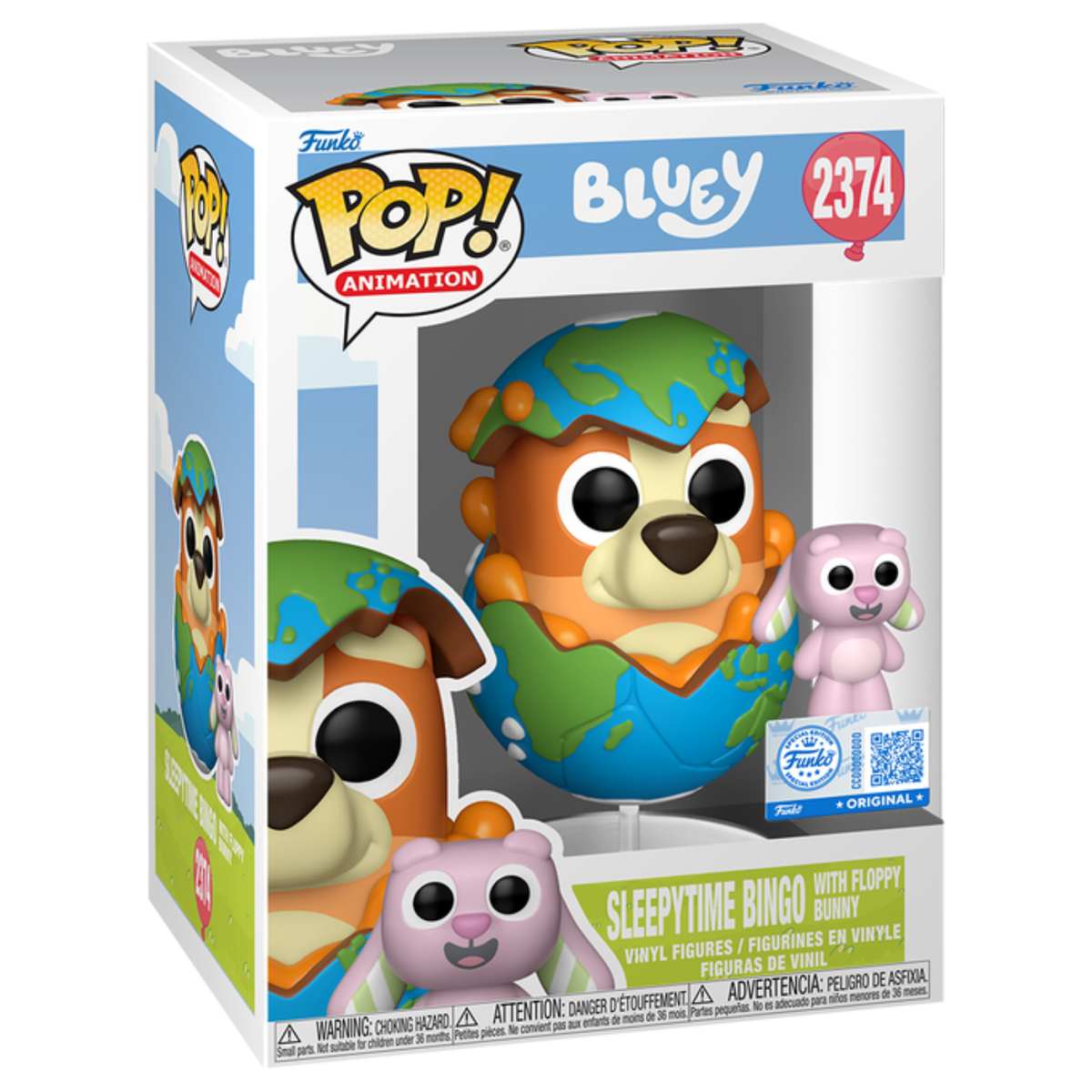 FUNKO POP! ANIMATION BLUEY SLEEPYTIME BINGO WITH FLOPPY BUNNY FUNKO SPECIAL EDITION no2374