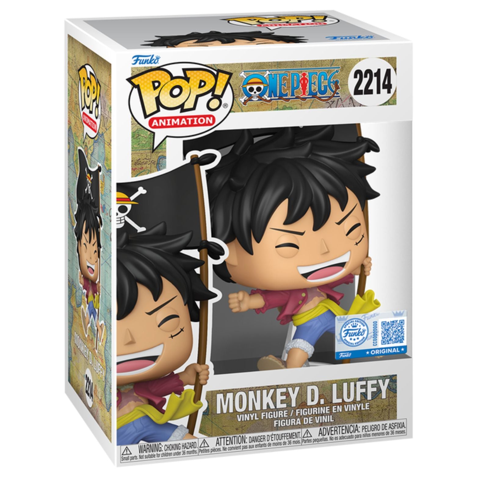 FUNKO POP! ANIMATION ONE PIECE MONKEY D. LUFFY WITH FLAG SPECIAL EDITION no2214