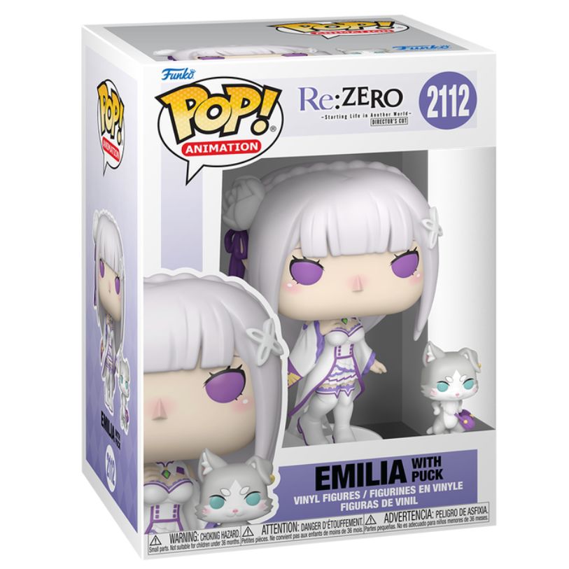 FUNKO POP! ANIMATION RE:ZERO EMILIA WITH PUCK no2112