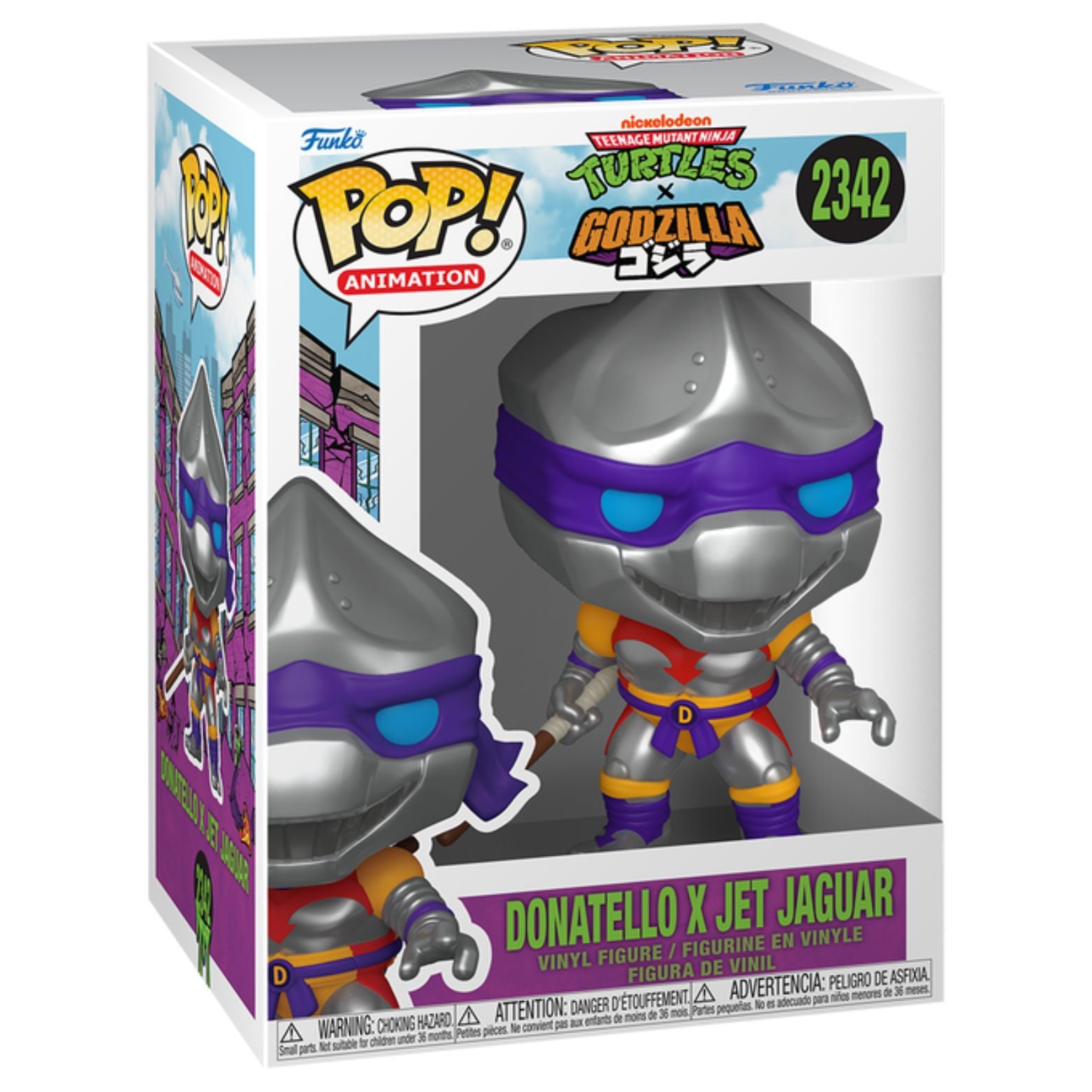FUNKO POP! ANIMATION TEENAGE MUTANT NINJA TURTLES x GODZILLA DONATELLO X JET JAGUAR no2342