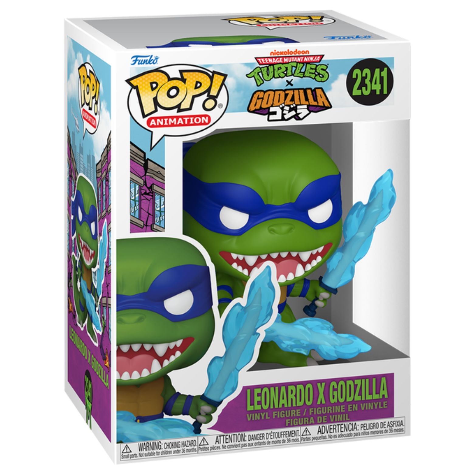 FUNKO POP! ANIMATION TEENAGE MUTANT NINJA TURTLES x GODZILLA LEONARDO X GODZILLA no2341
