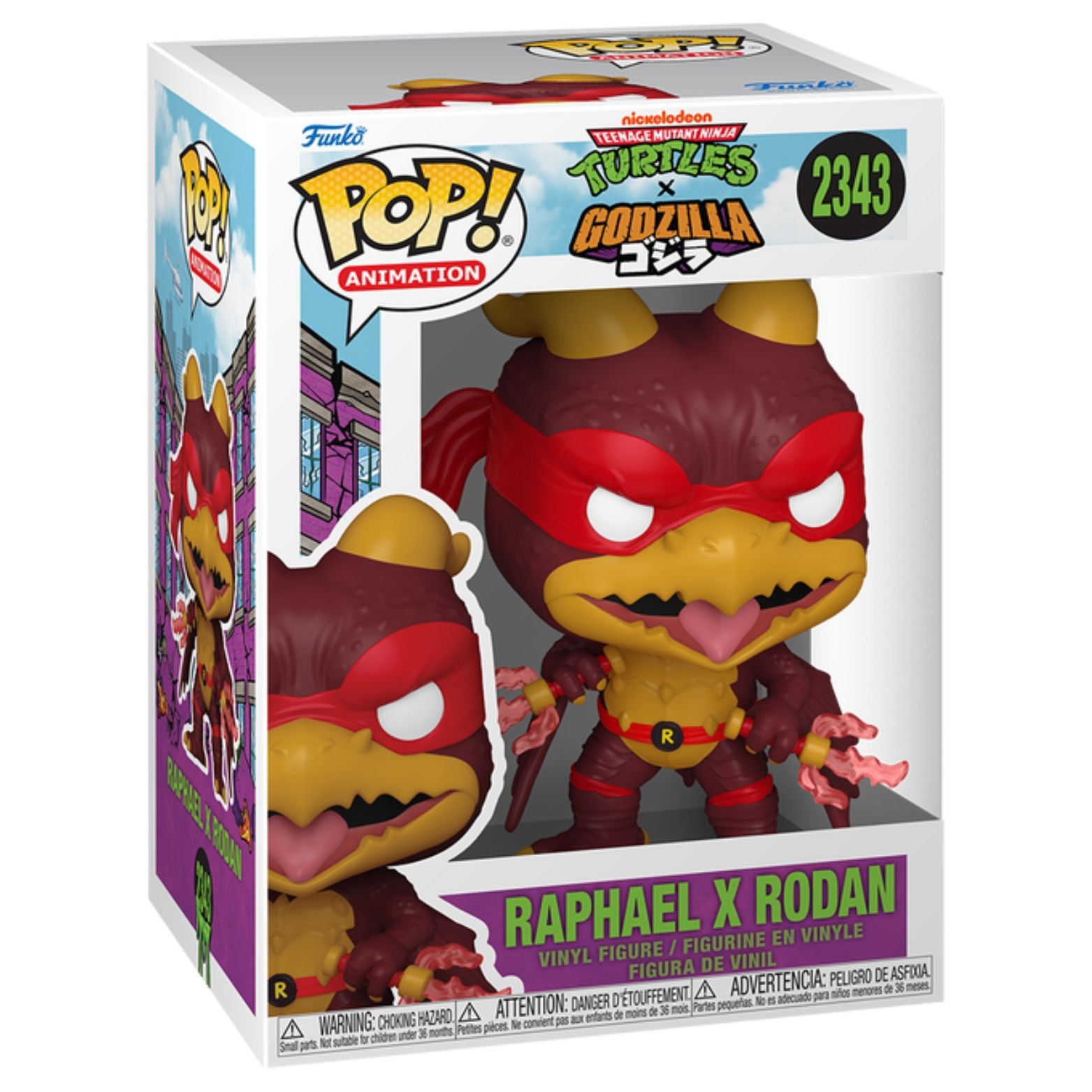FUNKO POP! ANIMATION TEENAGE MUTANT NINJA TURTLES x GODZILLA RAPHAEL X RODAN no2343