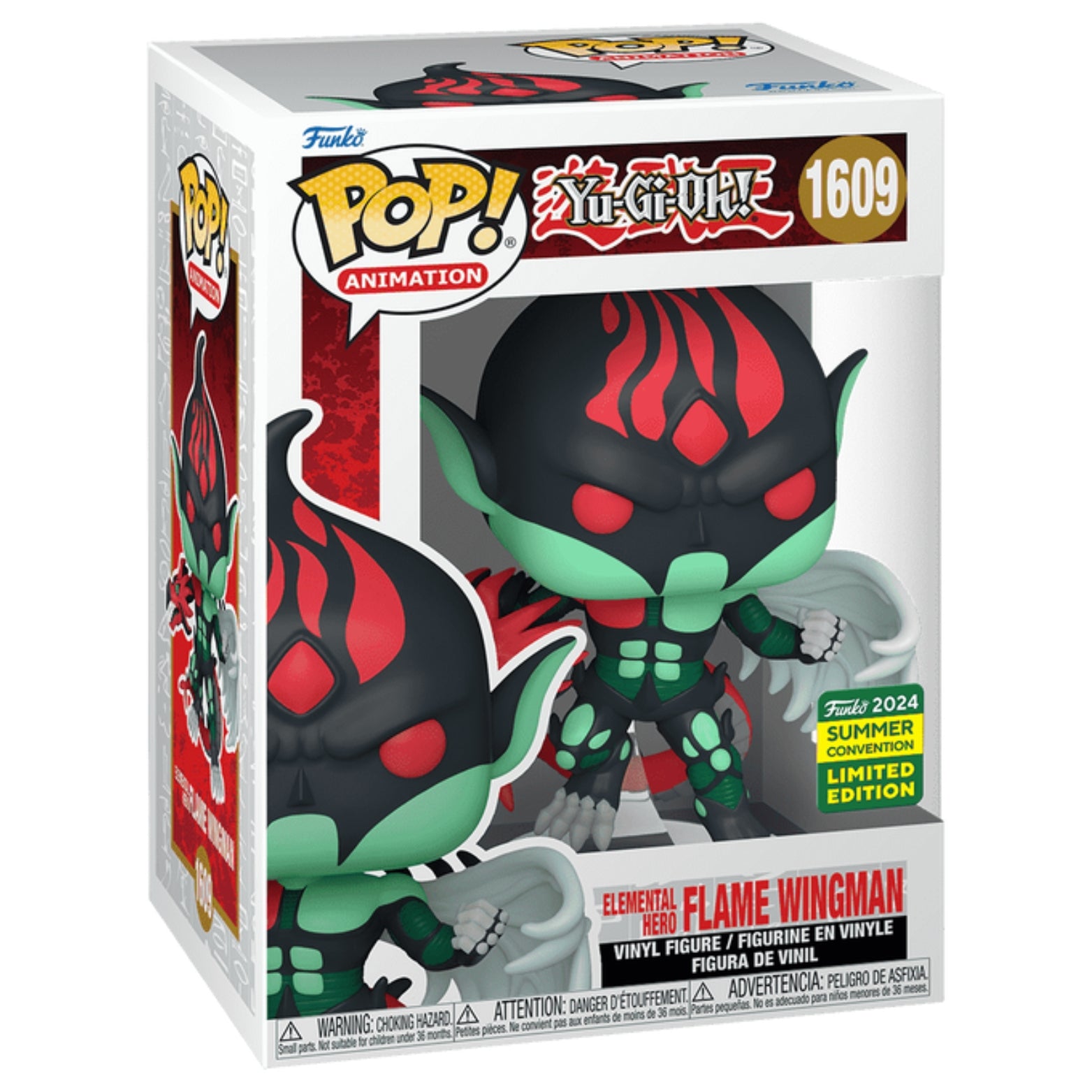 FUNKO POP! ANIMATION YU-GI-OH ELEMENTAL HERO FLAME WINGMAN 2024 SUMMER CONVENTION LIMITED EDITION no1609
