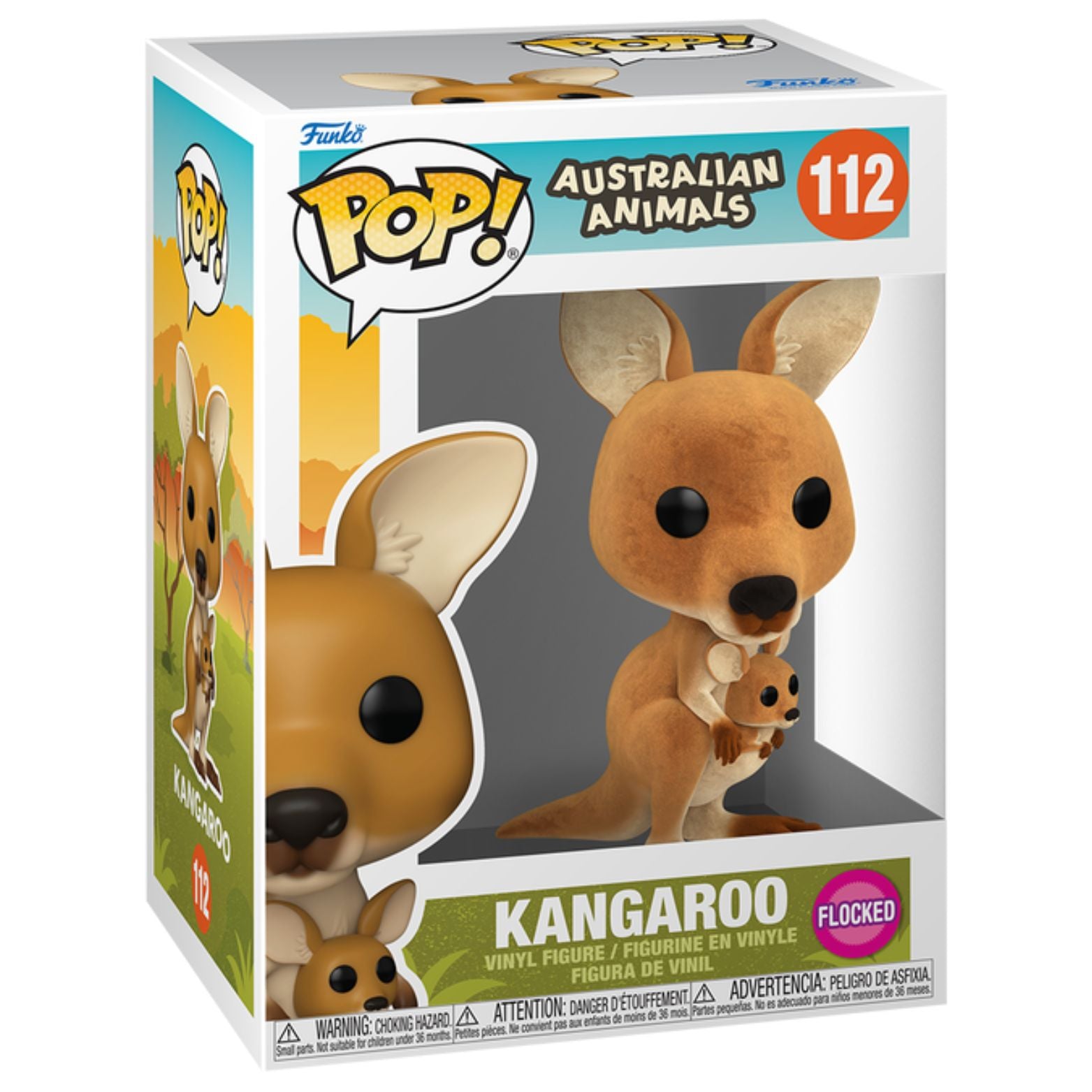 FUNKO POP! AUSTRALIAN ANIMALS KANGAROO FLOCKED no112
