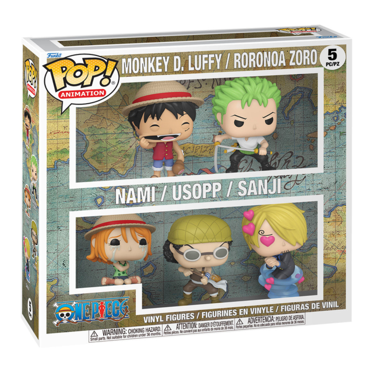 FUNKO POP! BLACK FRIDAY BUNDLE ANIMATION ONE PIECE MONKEY D. LUFFY/RORONOA ZORO/NAMI/USOPP/SANJI 5-PACK