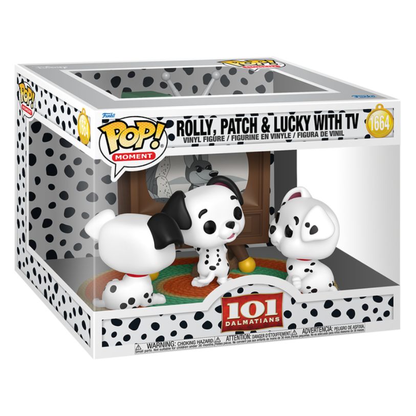 FUNKO POP! DISNEY 101 DALMATIANS ROLLY, PATCH & LUCKY WITH TV no1664