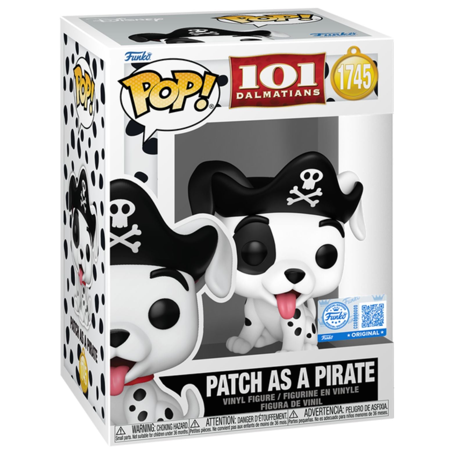 FUNKO POP! DISNEY 101 DALMATINES PATCH AS PIRATE FUNKO SPECIAL EDITION no1745