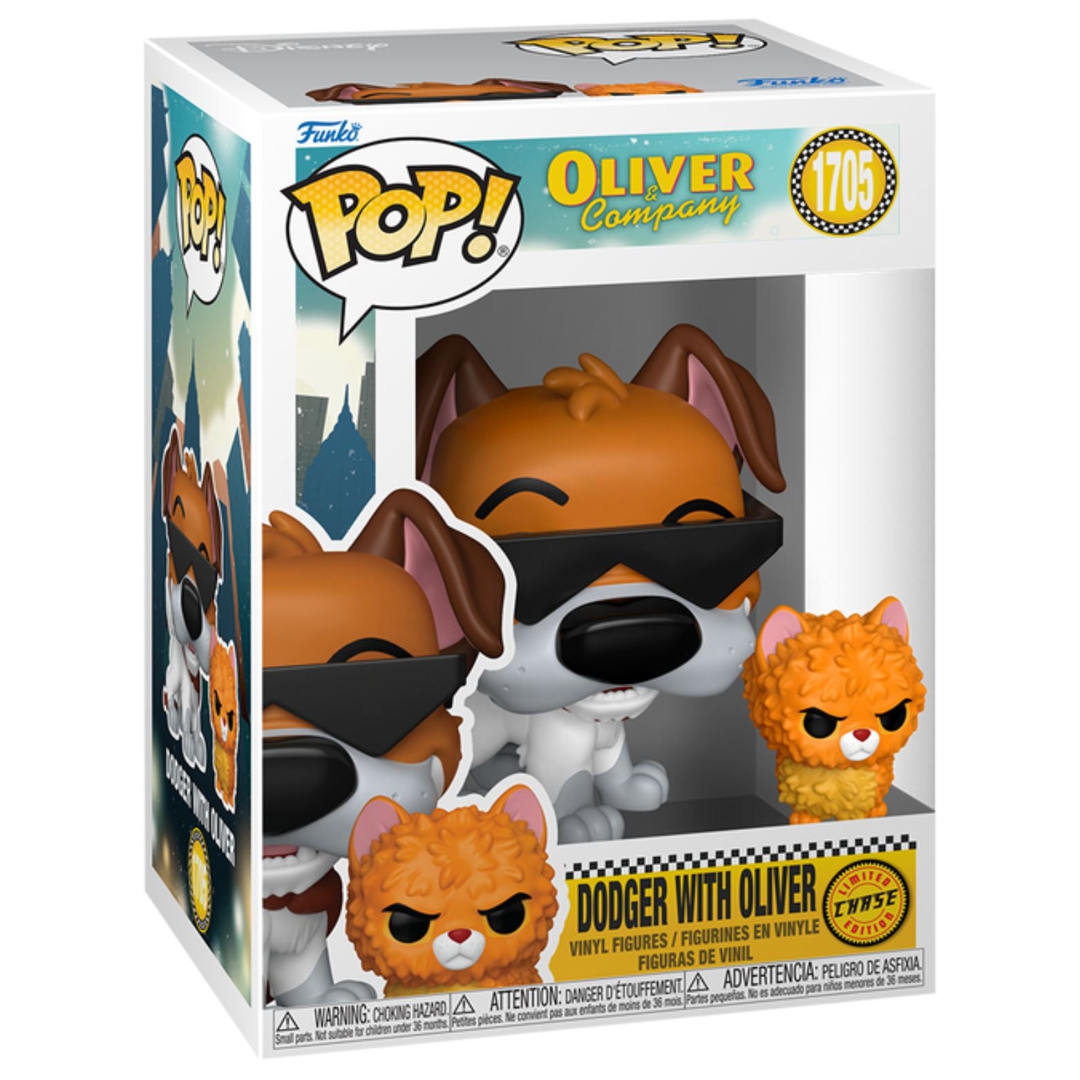 FUNKO POP! DISNEY OLIVER & COMPANY DODGER WITH OLIVER CHASE no1705