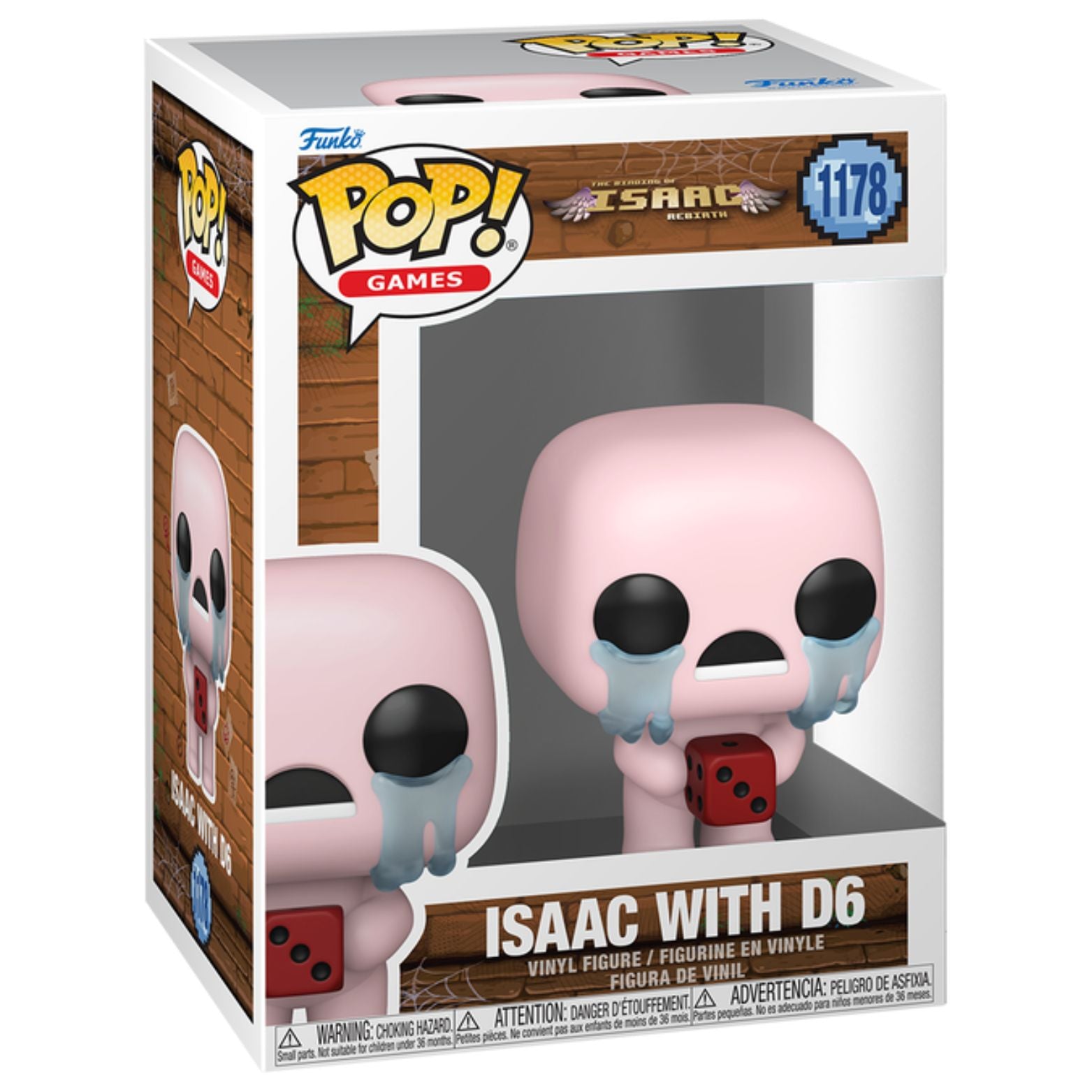 FUNKO POP! GAMES THE BINDING OF ISAAC REBIRTH ISAAC WITH D6 no1178