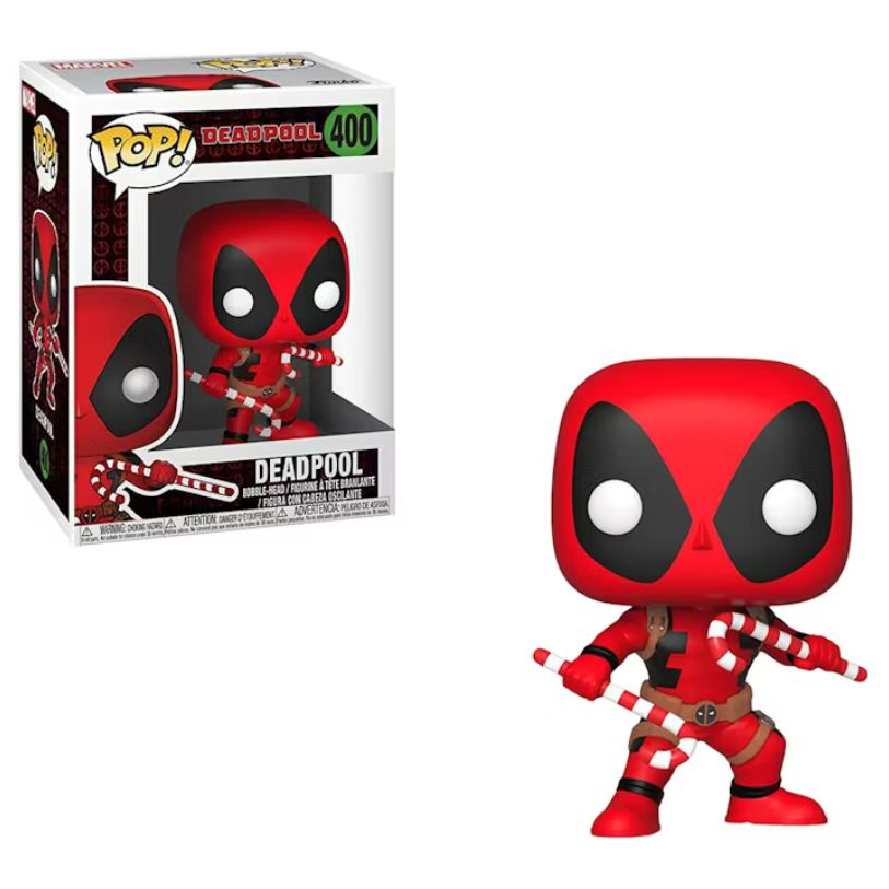 FUNKO POP! MARVEL HOLIDAY DEADPOOL CANDY CANE no400