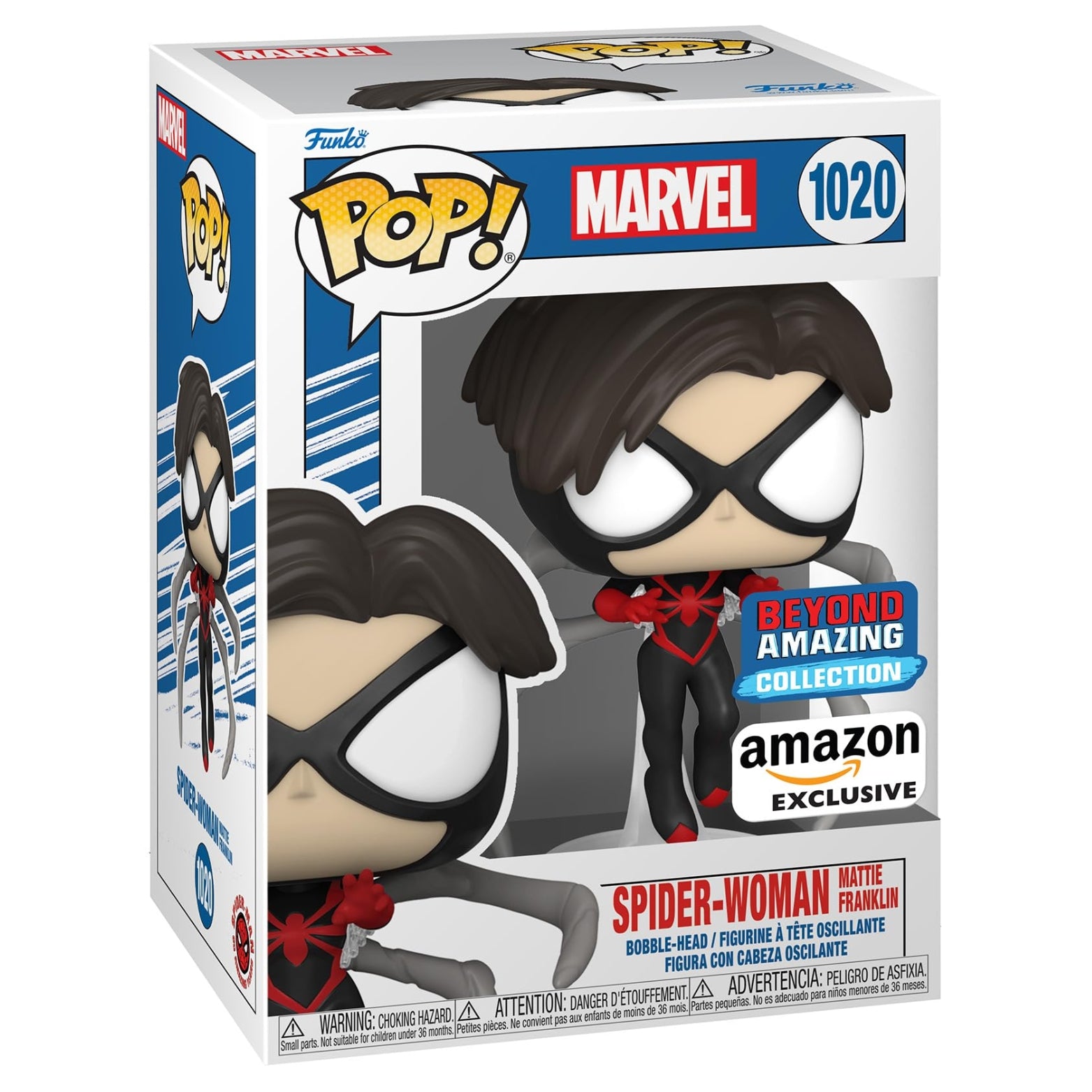 FUNKO POP! MARVEL SPIDER-WOMAN MATTIE FRANKLIN BEYOND AMAZING COLLECTION AMAZON EXCLUSIVE no1020