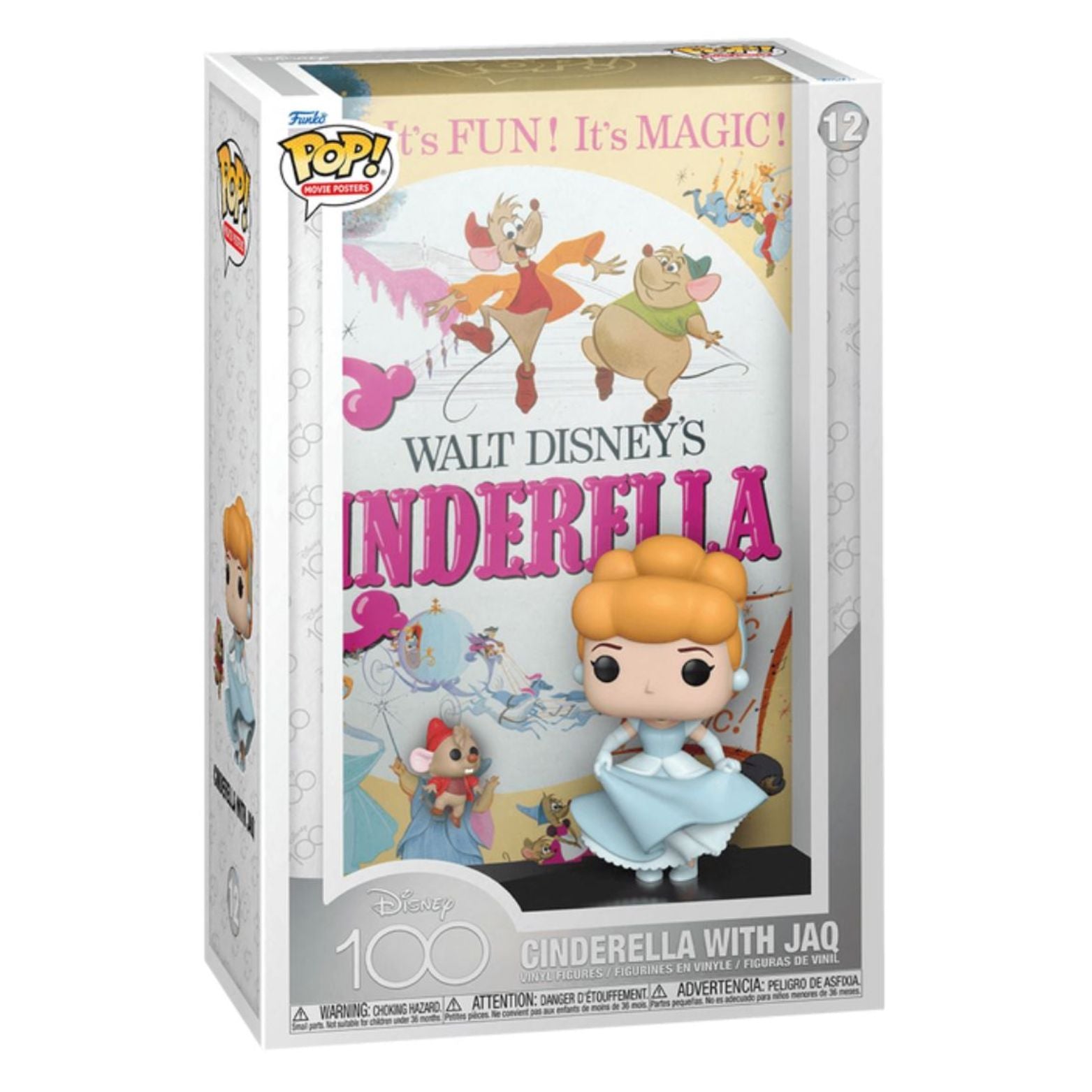 FUNKO POP! MOVIE POSTERS DISNEY 100th ANNIVERSARY CINDERELLA CINDERELLA WITH JAQ no12