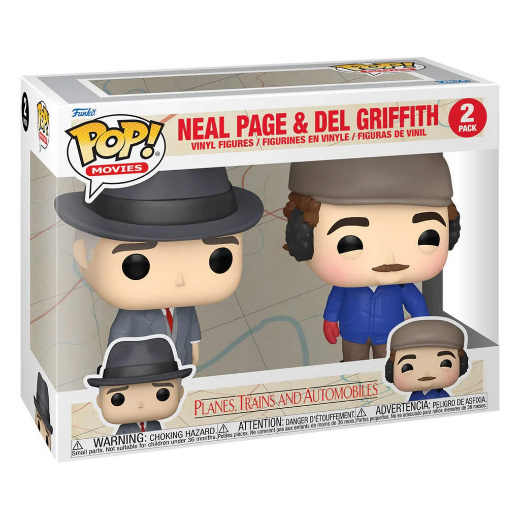 FUNKO POP! MOVIES PLANES, TRAINS AND AUTOMOBILES NEAL PAGE & DEL GRIFFITH 2-PACK