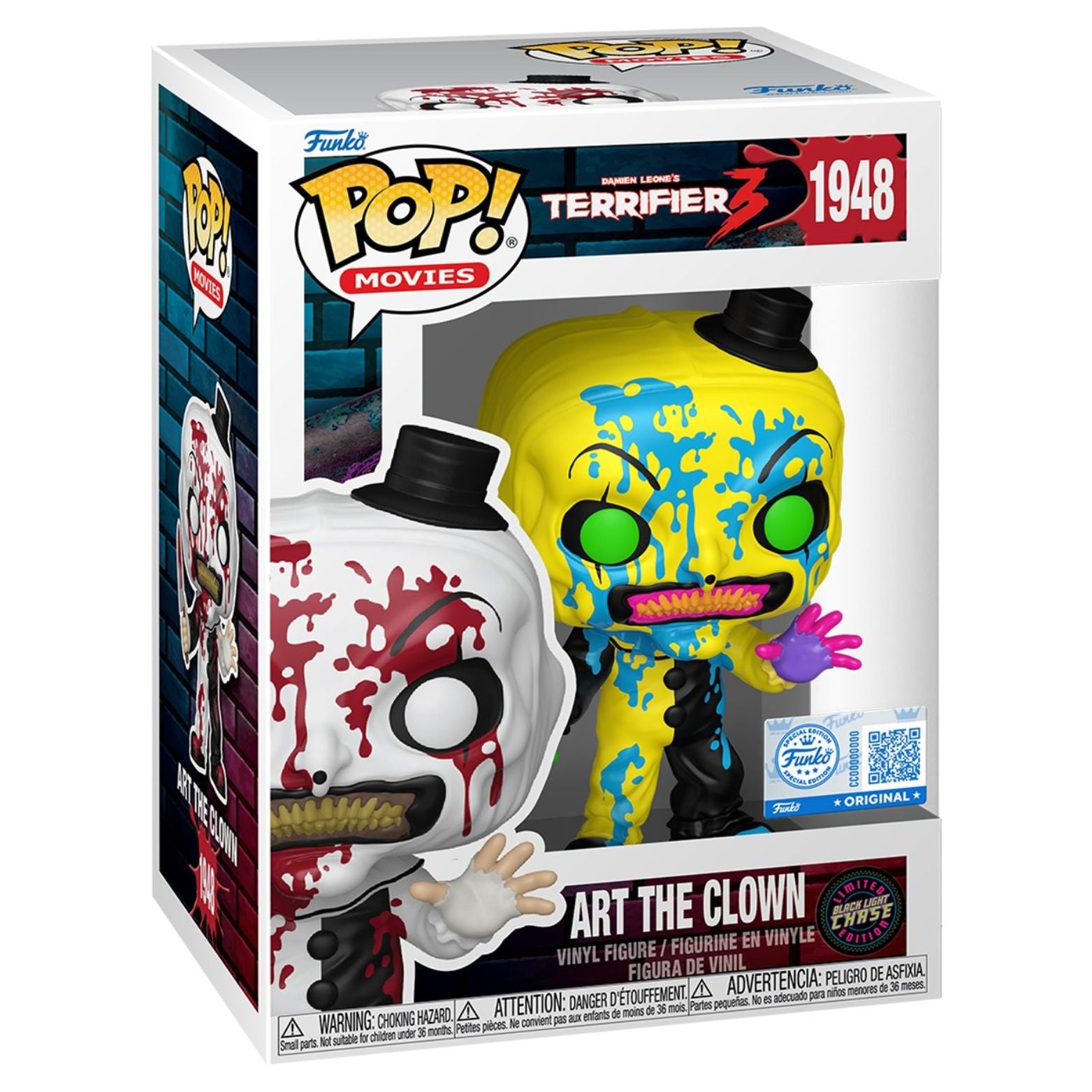 FUNKO POP! MOVIES TERRIFIER ART THE CLOWN FUNKO SPECIAL EDITION CHASE no1948