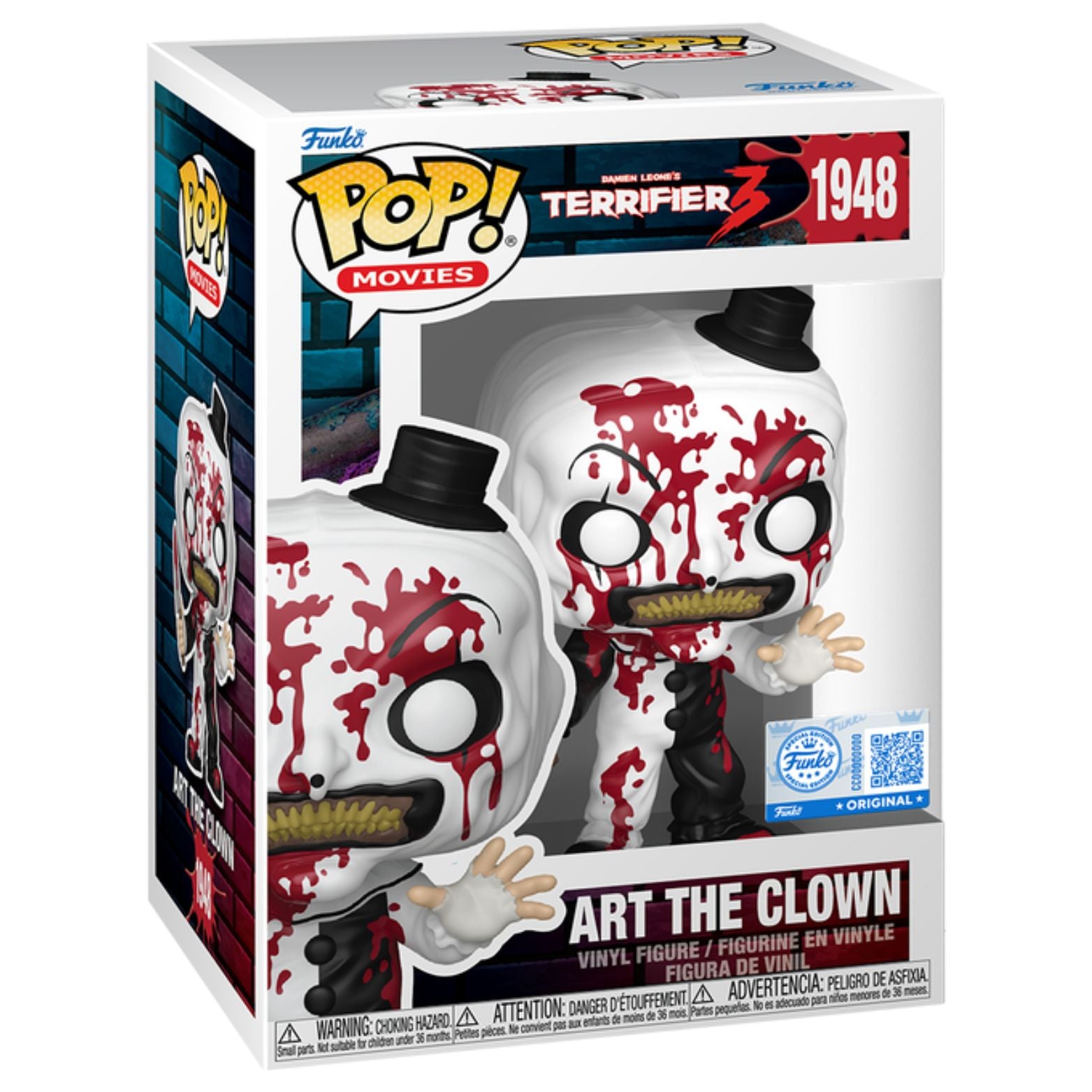 FUNKO POP! MOVIES TERRIFIER ART THE CLOWN FUNKO SPECIAL EDITION no1948