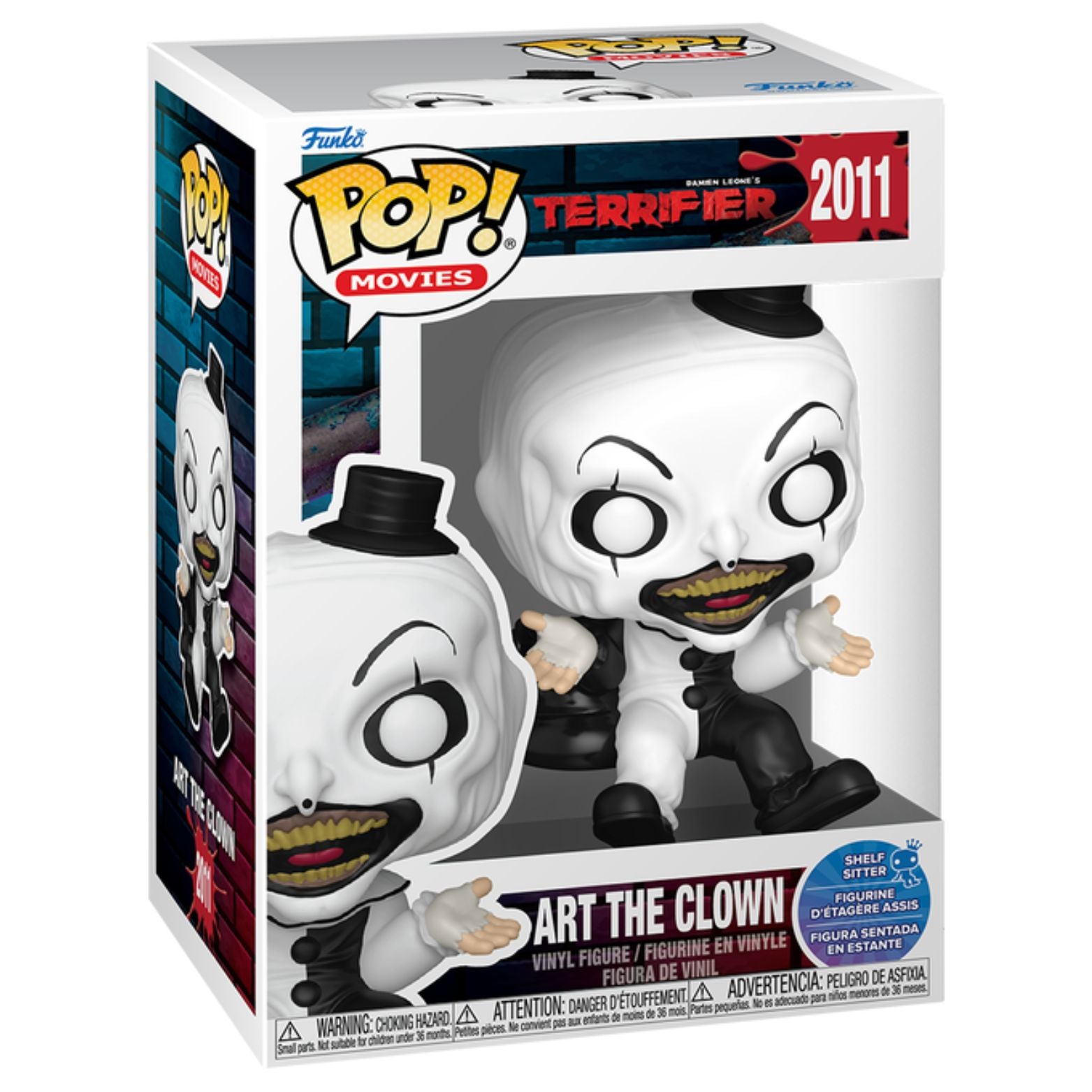 FUNKO POP! MOVIES TERRIFIER ART THE CLOWN SHELF SITTER no2011